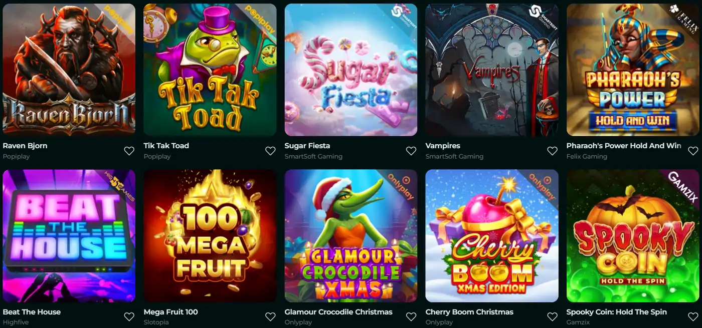 Tous les jeux de machines à sous de Savaspin Casino